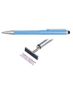 Stempelkugelschreiber  3 in 1, vierzeilig, blau 3313M